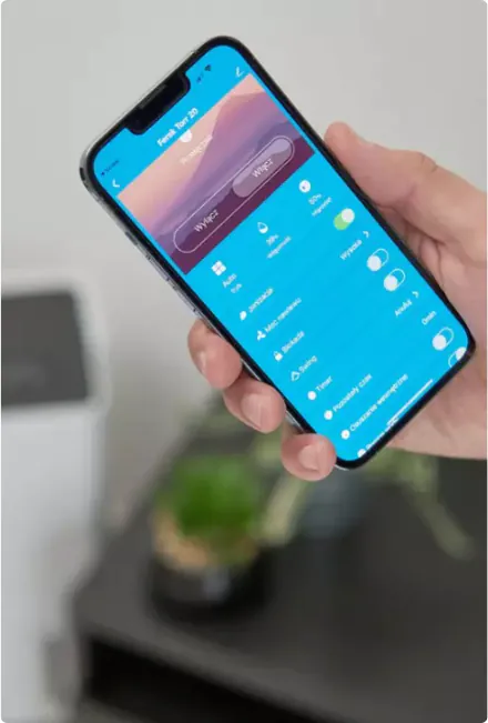 Aplikacja mobilna osuszacza powietrza Fersk Torr