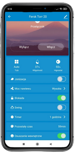Funkcje aplikacji mobilnej Fersk Torr
